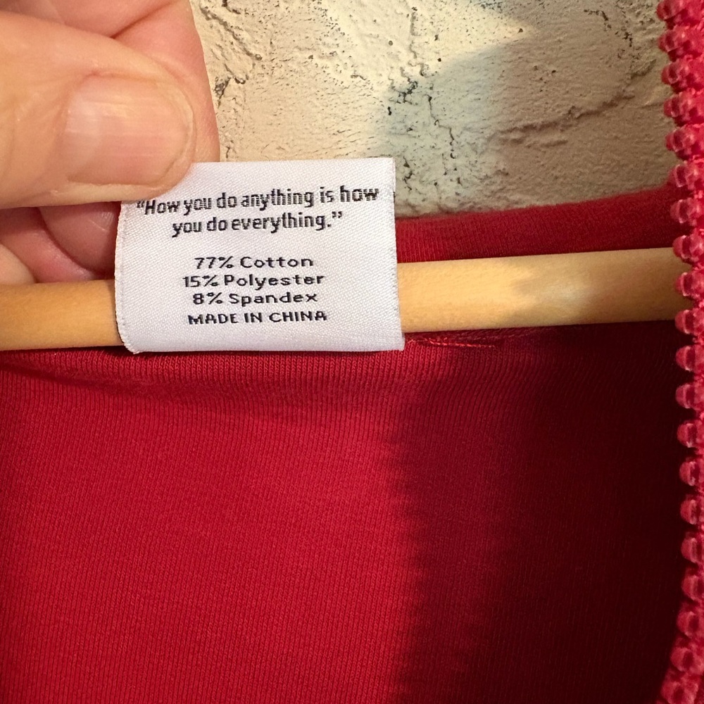 Red CVG (Constantly Varied Gear) Red Rest Day  Zip-Up Hoodie sweatshirt. NWOT - Picture 3 of 10